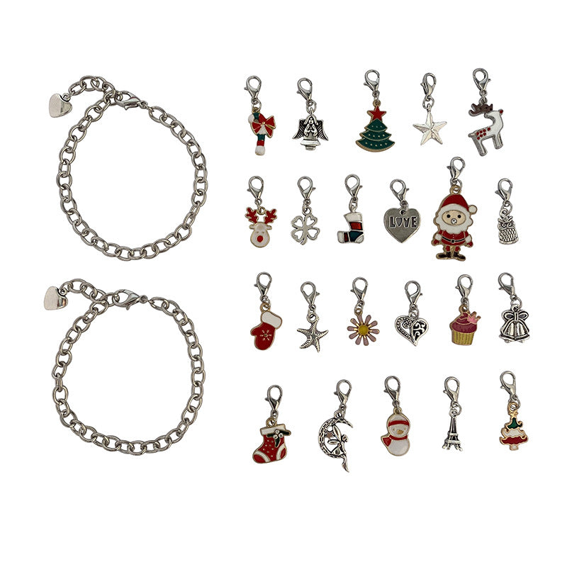 Amazon Countdown 24 Calendar Advent Surprise Blind Box DIY Creative Combination Christmas Bracelet Set
