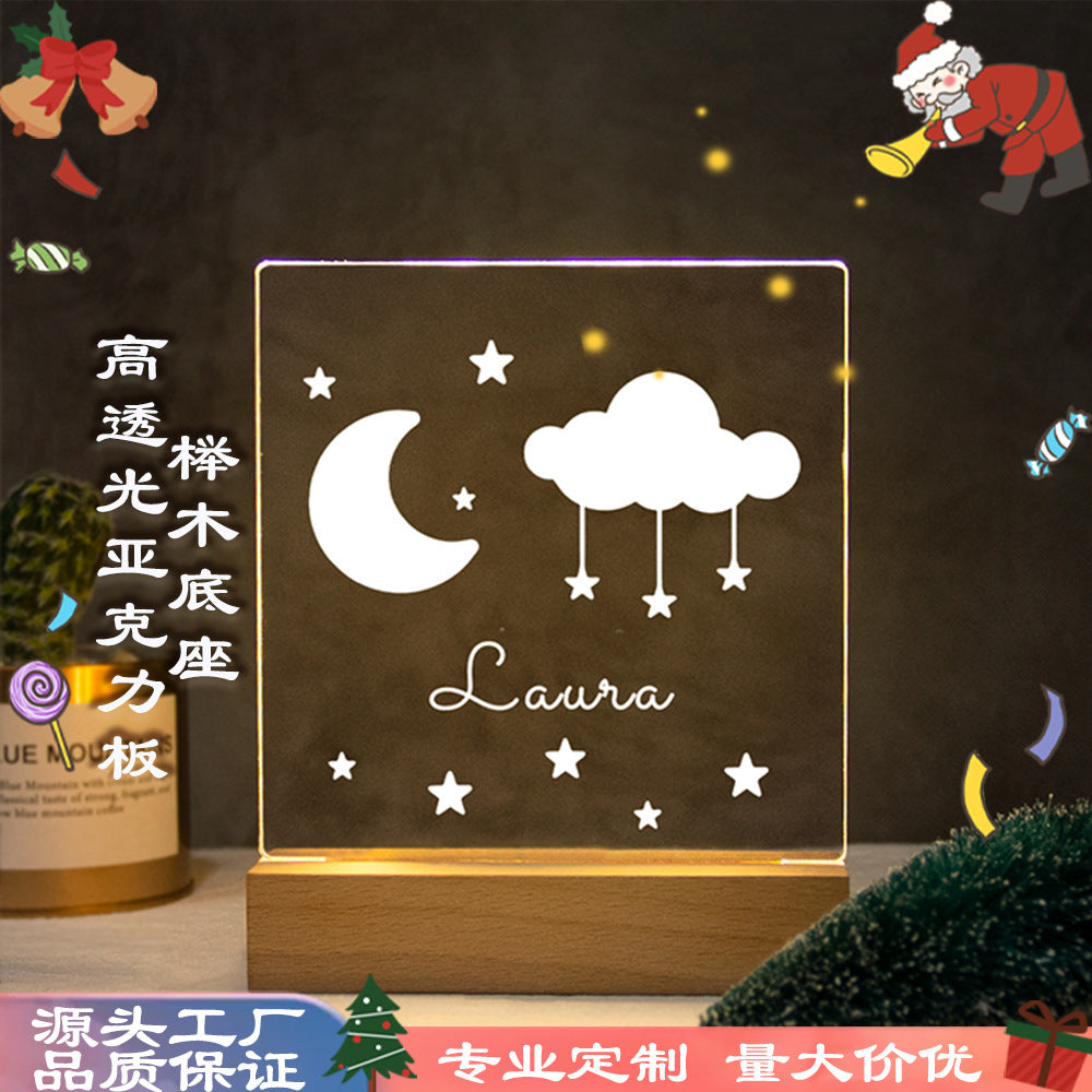 Cross-border e-commerce new and exotic products 3d night light Christmas gift for children's creative cartoon holiday
