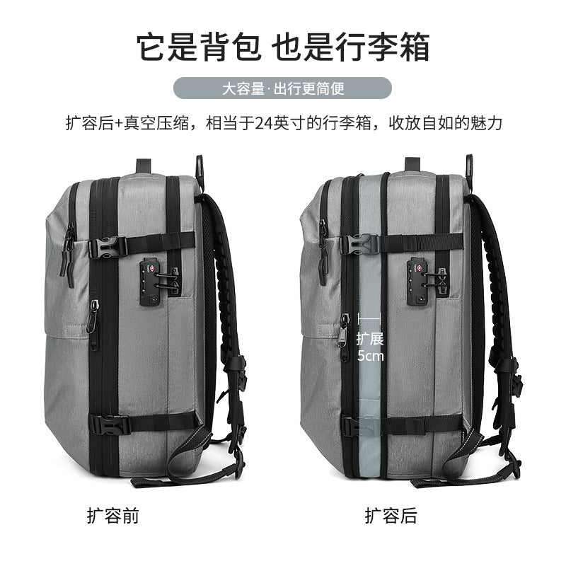 Vacuum Compression Backpack Men's Backpack Large Capacity Business Travel Computer Bag Multifunctional Travel Bag Compression Bag