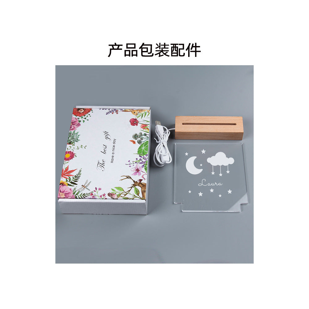 Cross-border e-commerce new and exotic products 3d night light Christmas gift for children's creative cartoon holiday