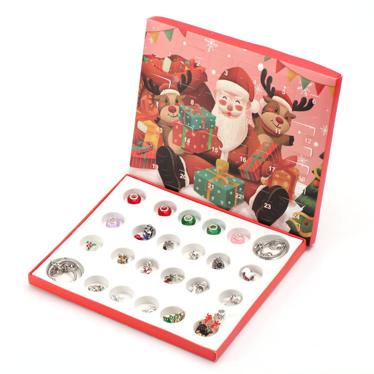 Amazon Countdown 24 Calendar Advent Surprise Blind Box DIY Creative Combination Christmas Bracelet Set