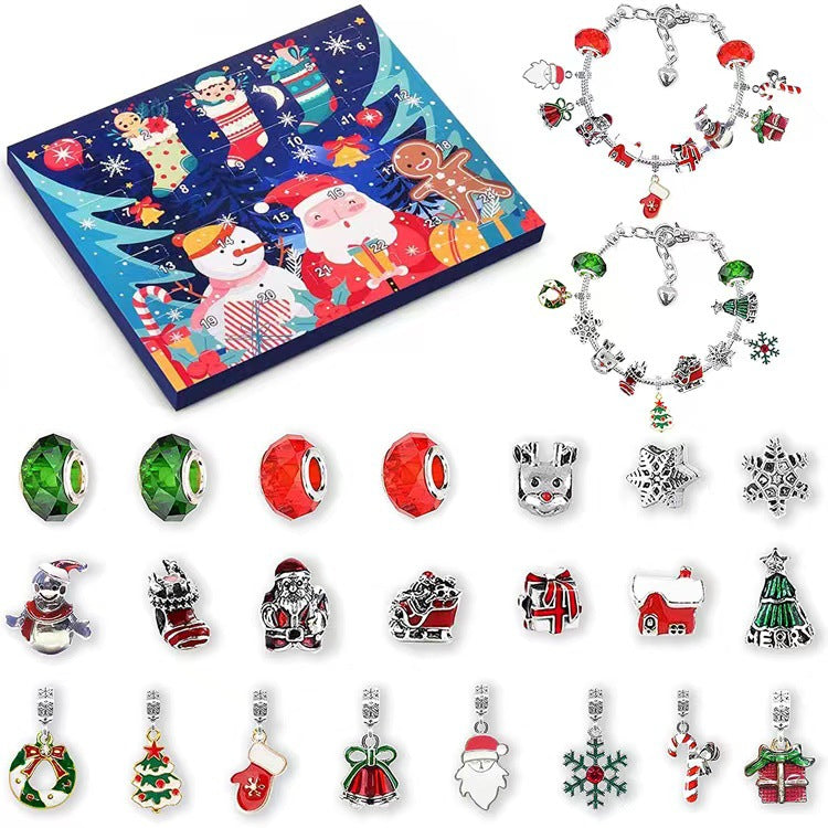 Amazon Countdown 24 Calendar Advent Surprise Blind Box DIY Creative Combination Christmas Bracelet Set