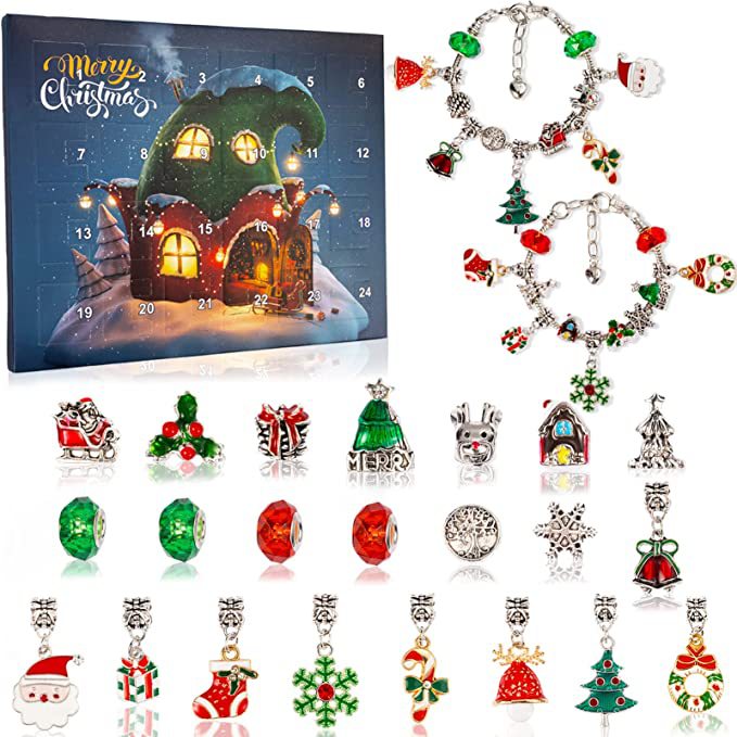 Amazon Countdown 24 Calendar Advent Surprise Blind Box DIY Creative Combination Christmas Bracelet Set