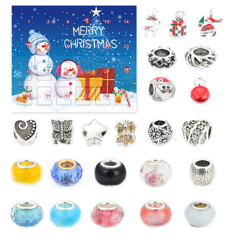 Amazon Countdown 24 Calendar Advent Surprise Blind Box DIY Creative Combination Christmas Bracelet Set