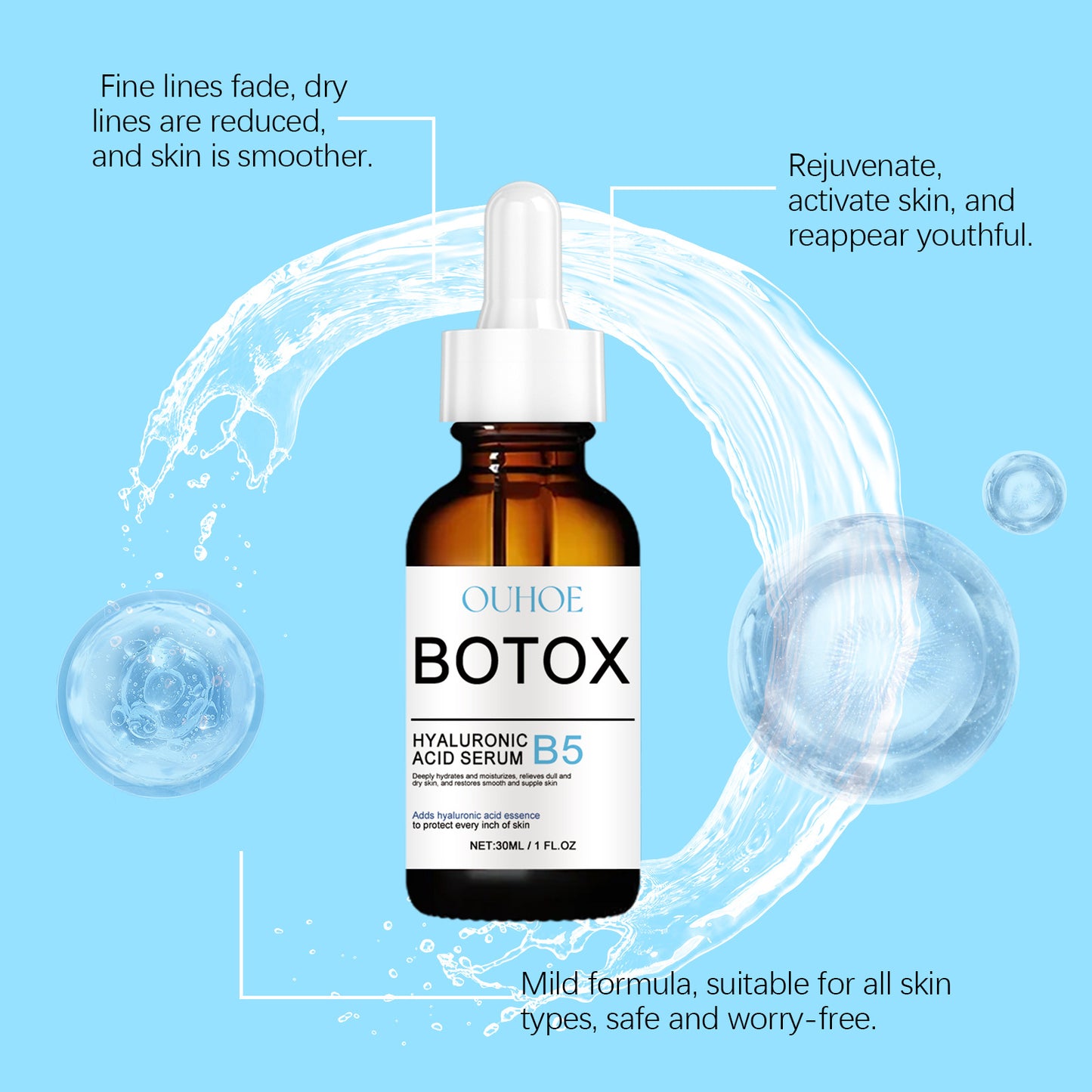 OUHOE b5 hyaluronic acid essence facial skin hydrating moisturizing skin essence