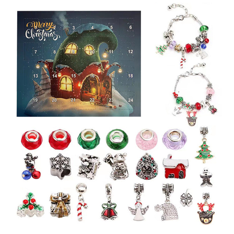 Amazon Countdown 24 Calendar Advent Surprise Blind Box DIY Creative Combination Christmas Bracelet Set