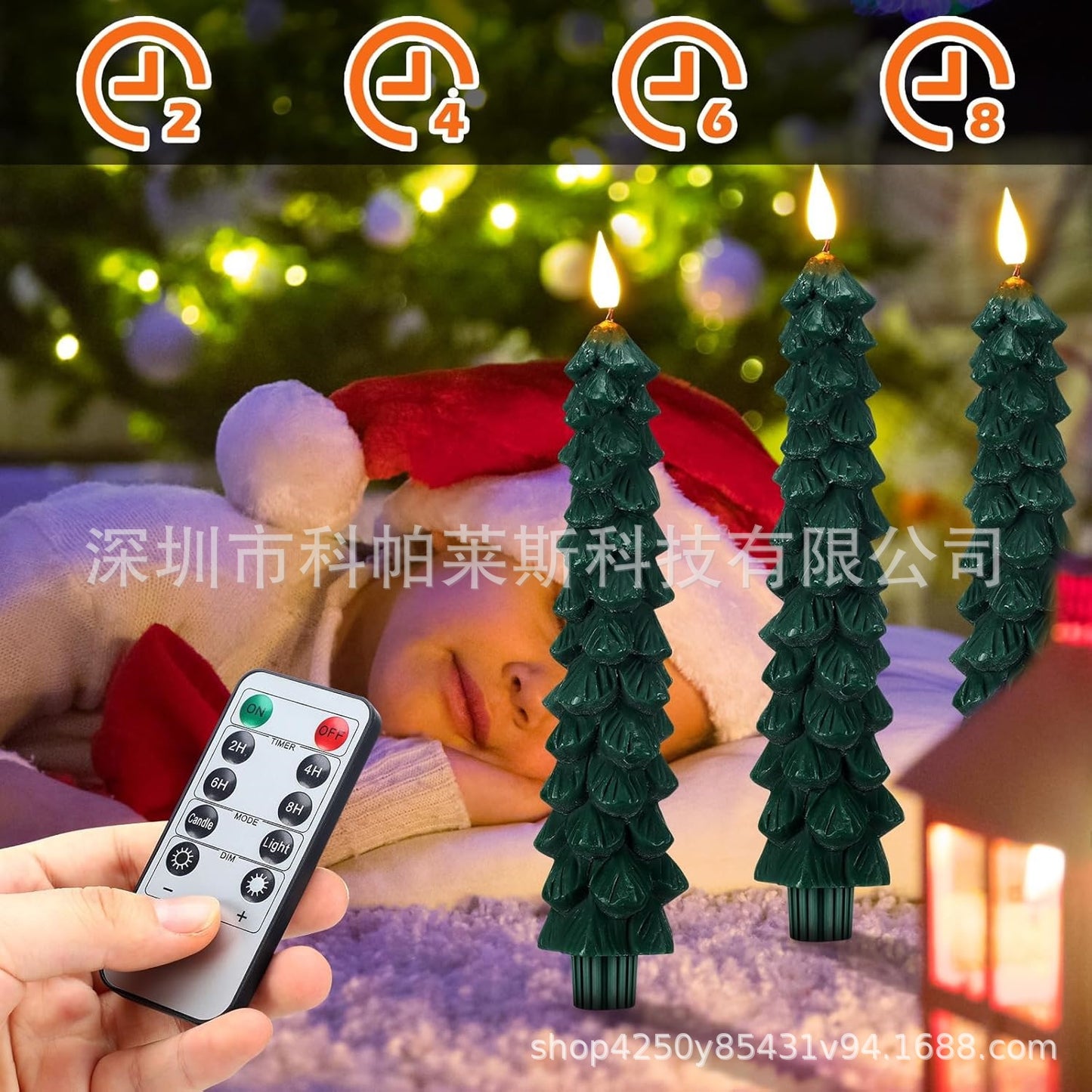 Candle lights Christmas led candle lights decorations Amazon hot sale source spot