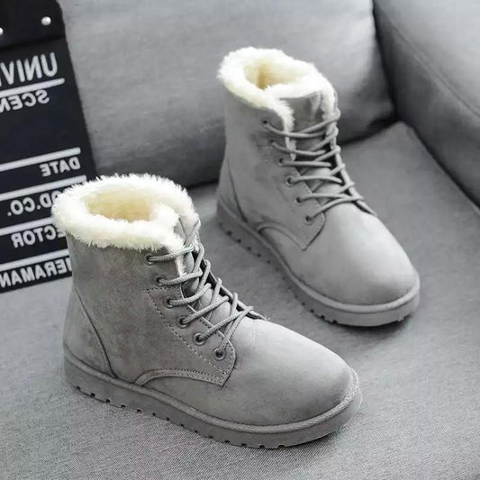 2019 new wild Korean version of autumn and winter plus velvet snow boots cotton shoes boots women's shoes students Martin boots women's boots