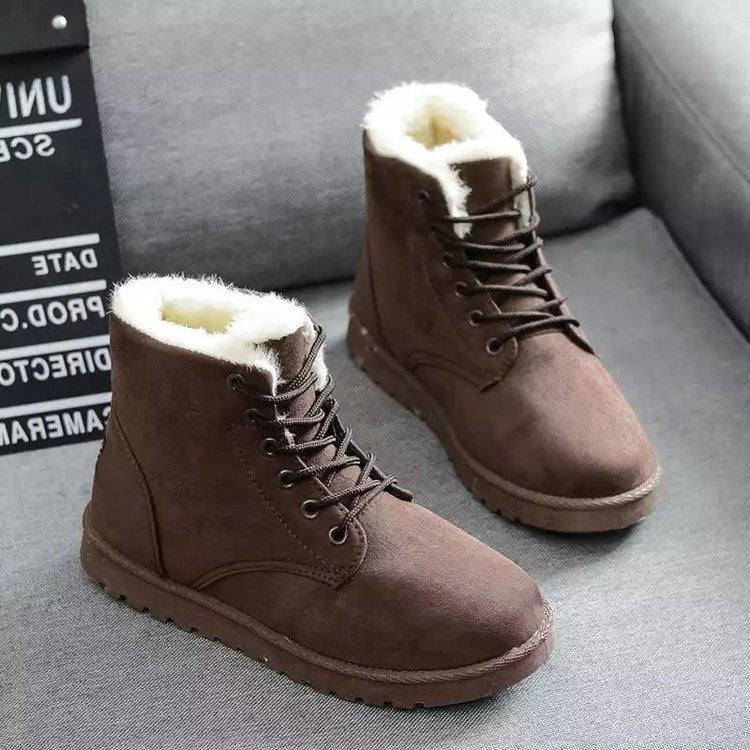 2019 new wild Korean version of autumn and winter plus velvet snow boots cotton shoes boots women's shoes students Martin boots women's boots