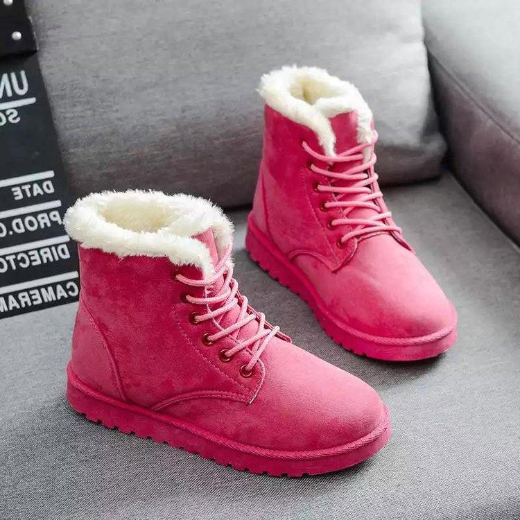 2019 new wild Korean version of autumn and winter plus velvet snow boots cotton shoes boots women's shoes students Martin boots women's boots