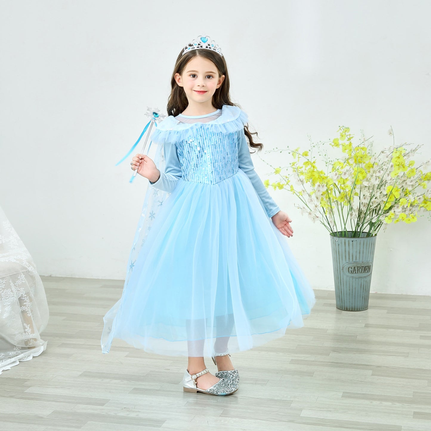 Frozen princess dress Aisha girls dress Aisha elsa children's Christmas costume long-sleeved