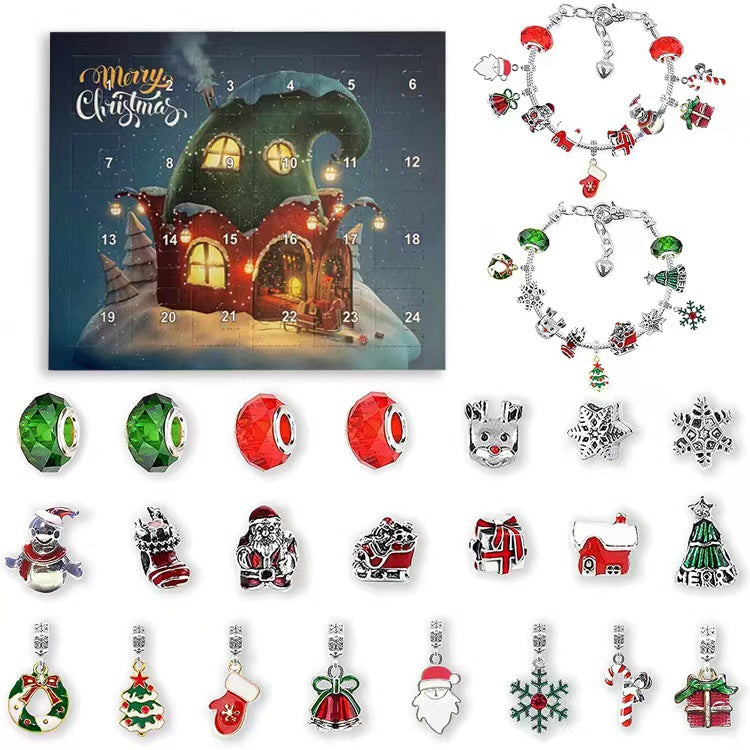 Amazon Countdown 24 Calendar Advent Surprise Blind Box DIY Creative Combination Christmas Bracelet Set