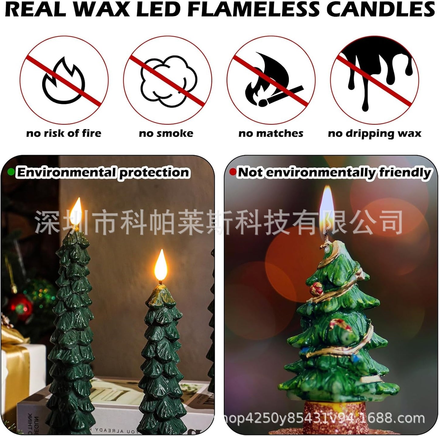 Candle lights Christmas led candle lights decorations Amazon hot sale source spot