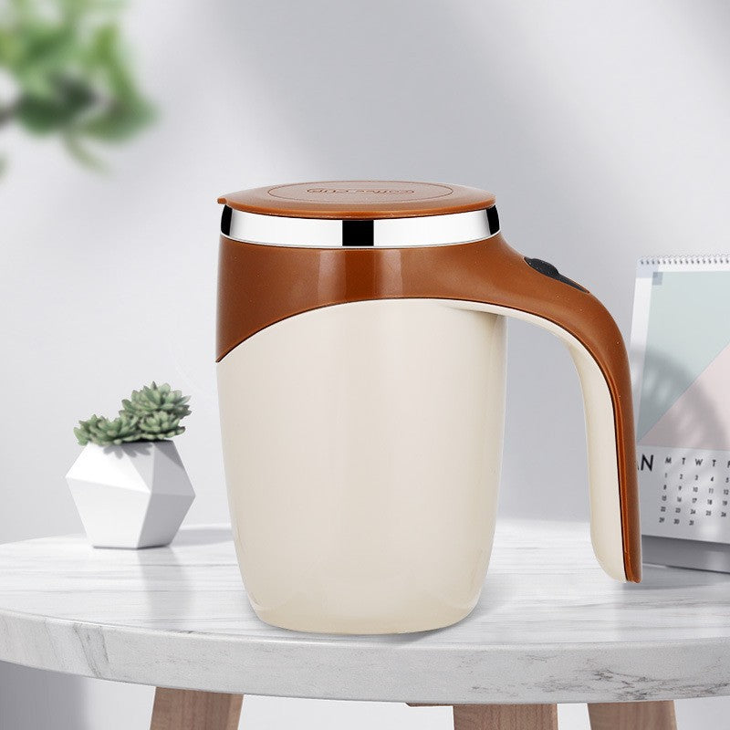 304 Stainless Steel Lazy Coffee Stirring Cup Automatic Stirring Cup Magnetic Rotating Electric Milk Cup Mark Cup