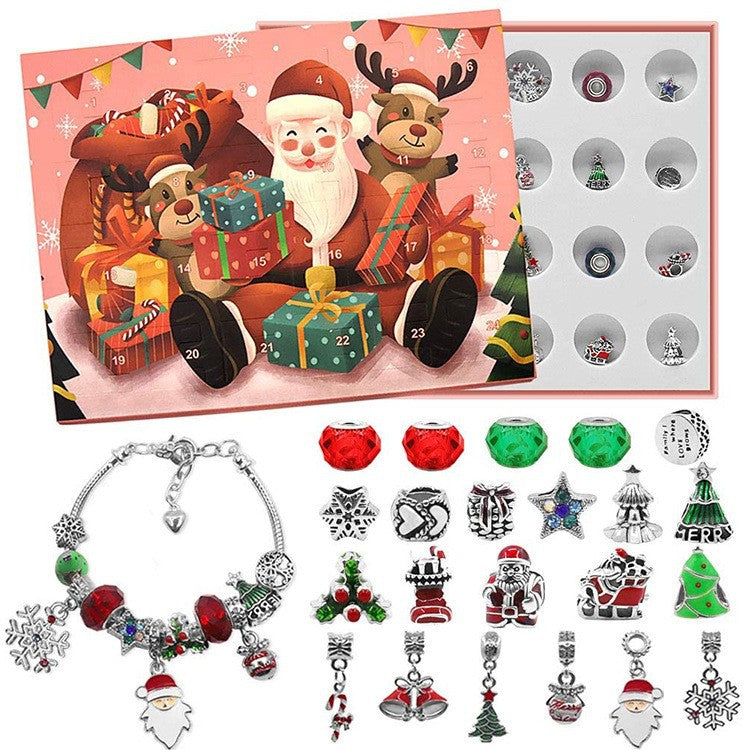 Amazon Countdown 24 Calendar Advent Surprise Blind Box DIY Creative Combination Christmas Bracelet Set