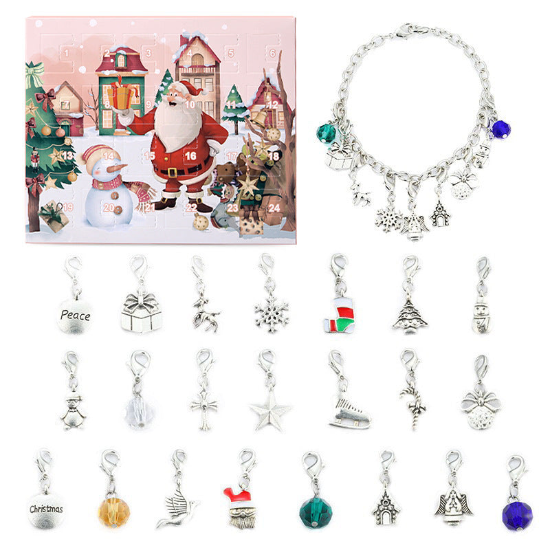 Amazon Countdown 24 Calendar Advent Surprise Blind Box DIY Creative Combination Christmas Bracelet Set